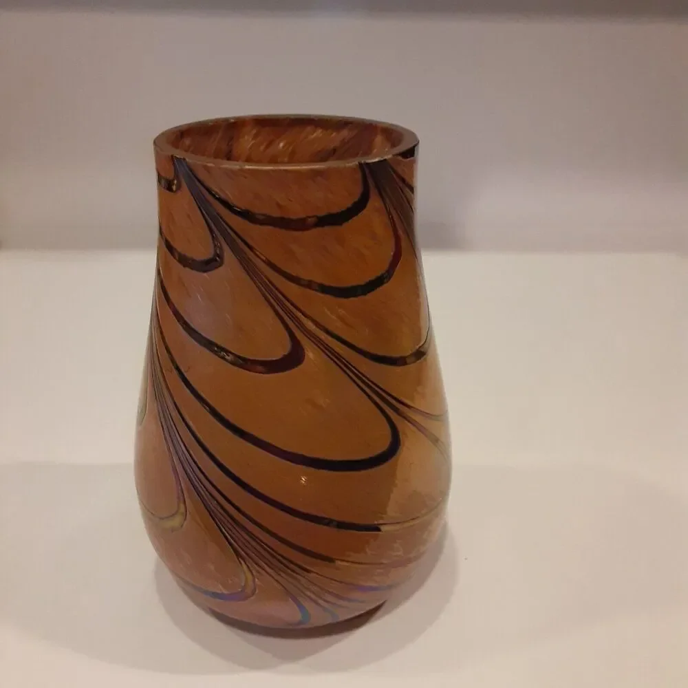Telefloral Swirled Carnival Effect Glass Vase Ambiance Feminine
